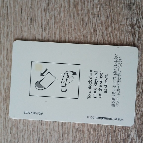 MAUNA LANI BAY HOTEL & BUNGALOWS BIG ISLAND Card Hotel Room Key Hawaii Souvenir - Picture 3 of 3